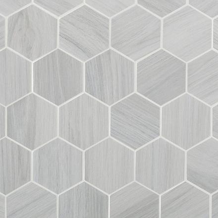 Ashford Woodville White Hexagon Porcelain Mosaic Ashford Woodville White Hexagon Porcelain Mosaic
