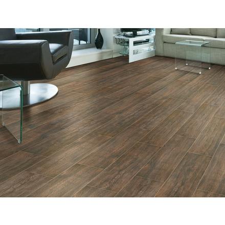 Burton Walnut III Wood Plank Porcelain Tile Burton Walnut III Wood Plank Porcelain Tile