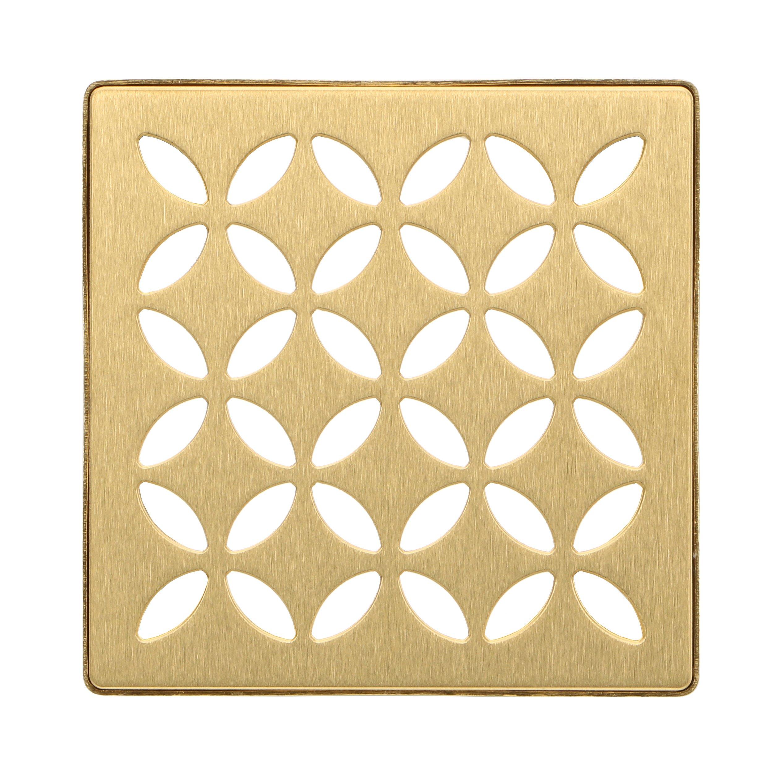 Schluter Kerdi-Drain 4in. Grate Brushed Vintage Gold