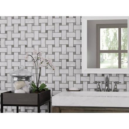 Cesari Bianca Basketweave Porcelain Mosaic Cesari Bianca Basketweave Porcelain Mosaic