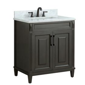 Sterling 31 in. Vanity with Carrara Marble Top Sterling 31 in. Vanity with Carrara Marble Top