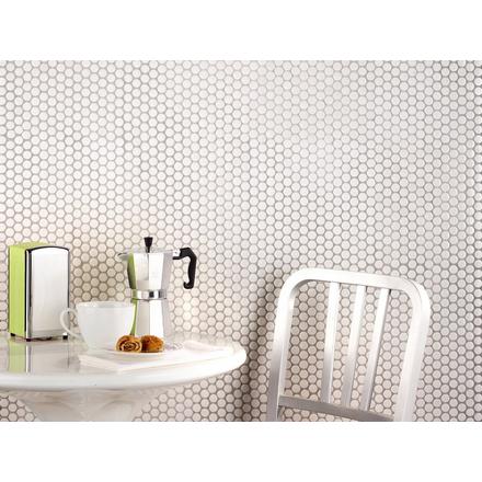 Penny White IV Porcelain Mosaic Penny White IV Porcelain Mosaic
