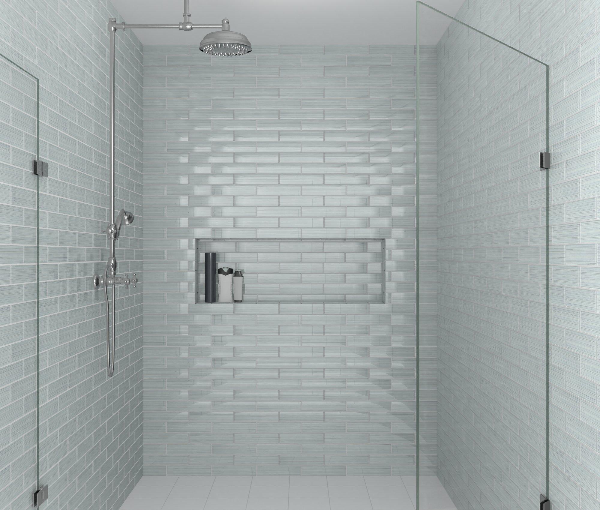 Maya Bay Mist Glass Tile