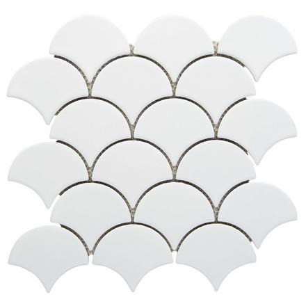 White Stiletto Ceramic Mosaic White Stiletto Ceramic Mosaic