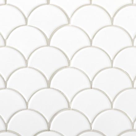 White Stiletto Ceramic Mosaic White Stiletto Ceramic Mosaic