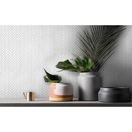Festival Glossy White Herringbone Porcelain Mosaic Festival Glossy White Herringbone Porcelain Mosaic