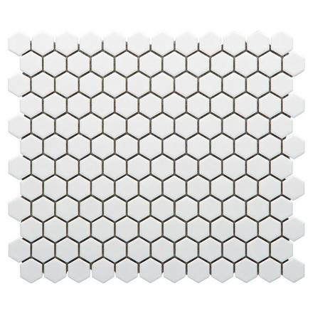 White Small Hexagon Polished Porcelain Mosaic White Small Hexagon Polished Porcelain Mosaic