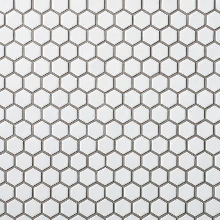 White Small Hexagon Polished Porcelain Mosaic White Small Hexagon Polished Porcelain Mosaic