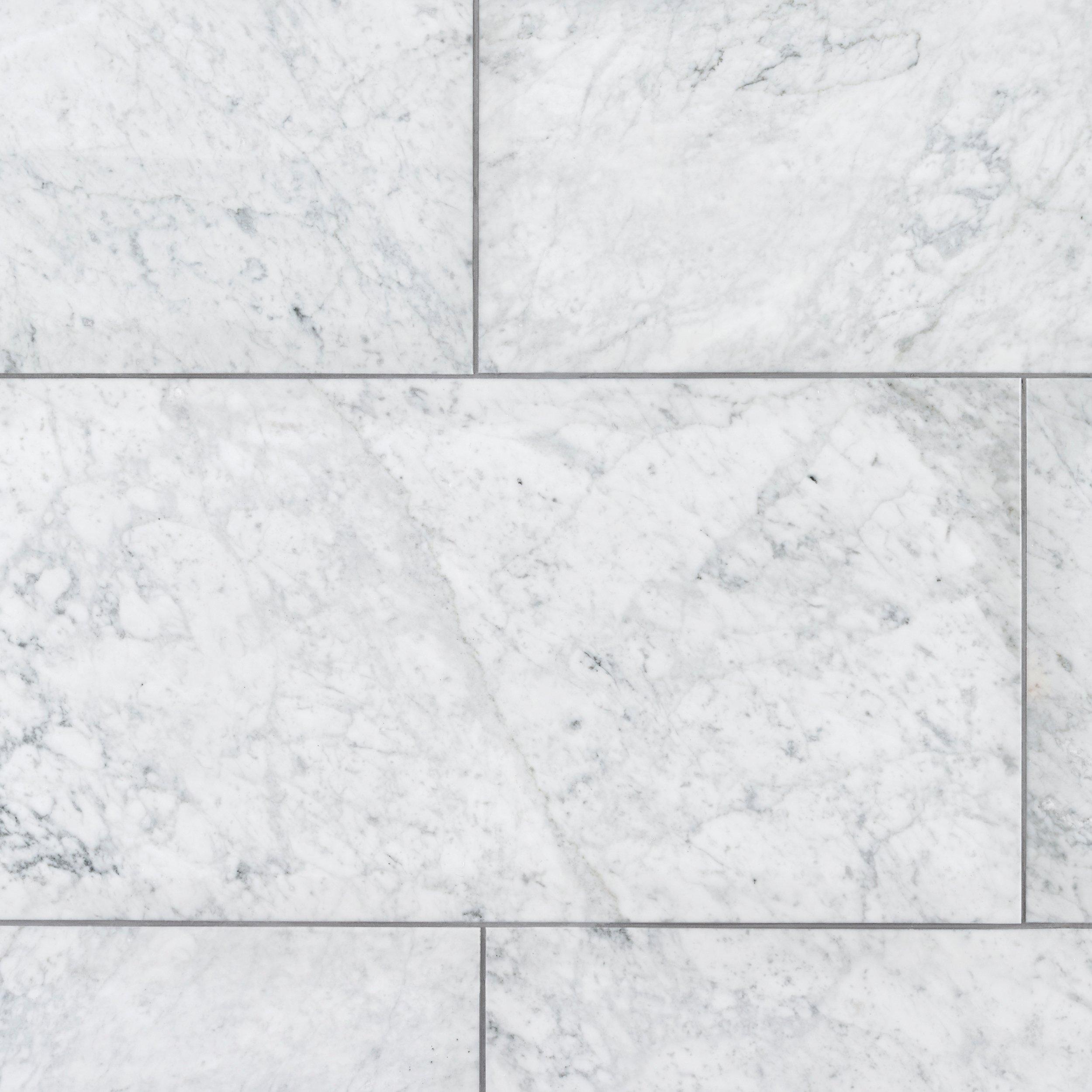 Bianco Carrara Polished Marble Stone Tile