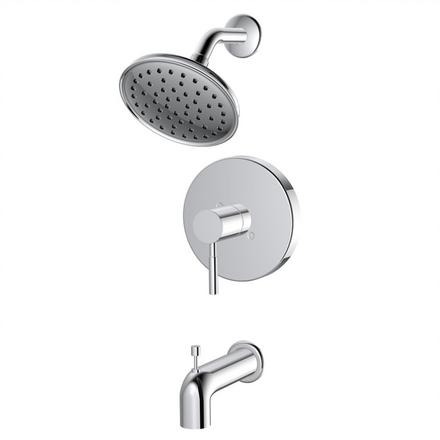 Rhiver Chrome Tub and Shower Combination Rhiver Chrome Tub and Shower Combination