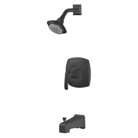 Jadyn Matte Black Tub and Shower Combination Jadyn Matte Black Tub and Shower Combination