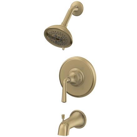 Tano Brushed Gold Tub and Shower Combination Tano Brushed Gold Tub and Shower Combination