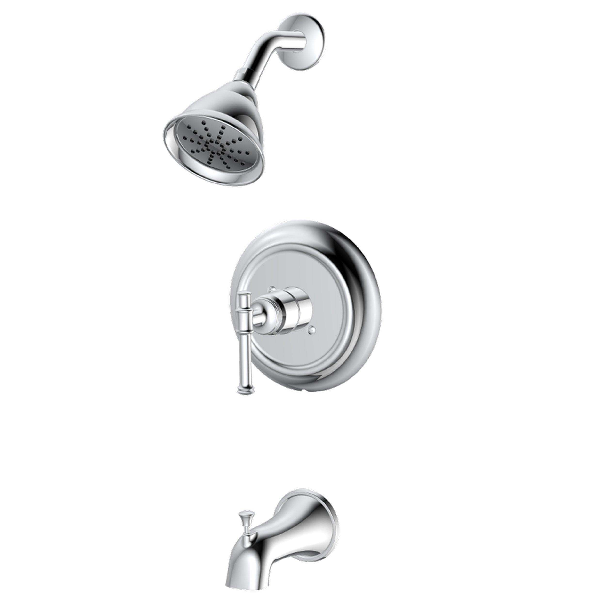 Calder Chrome Tub and Shower Combination