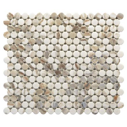 Calacatta Vecchia Ceramic Penny Mosaic Calacatta Vecchia Ceramic Penny Mosaic