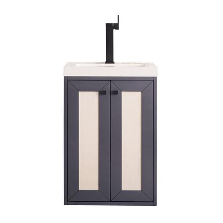 Chianti 20 in. Mineral Gray Vanity with Glossy White Top Chianti 20 in. Mineral Gray Vanity with Glossy White Top
