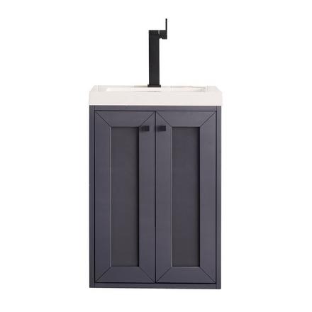 Chianti 20 in. Mineral Gray Vanity with Glossy White Top Chianti 20 in. Mineral Gray Vanity with Glossy White Top