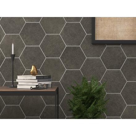 Uptown Night Hexagon Matte Porcelain Tile Uptown Night Hexagon Matte Porcelain Tile