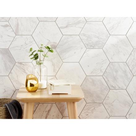 Volakas Hexagon Honed Marble Tile Volakas Hexagon Honed Marble Tile