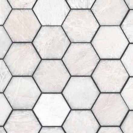 Iceberg Hexagon Honed Marble Mosaic Iceberg Hexagon Honed Marble Mosaic