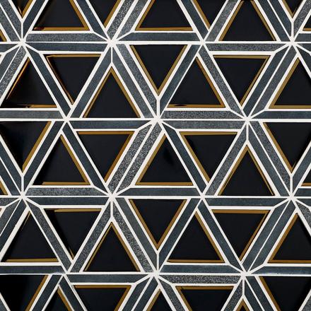 Noir Oro Triangle Glass Mosaic Noir Oro Triangle Glass Mosaic