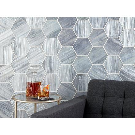 Glacier Gleam 6 in. Hexagon Glass Mosaic Glacier Gleam 6 in. Hexagon Glass Mosaic