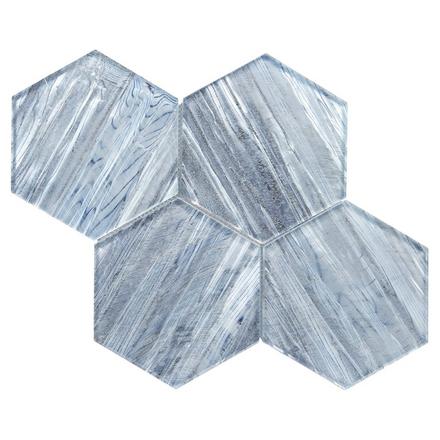 Glacier Gleam 6 in. Hexagon Glass Mosaic Glacier Gleam 6 in. Hexagon Glass Mosaic