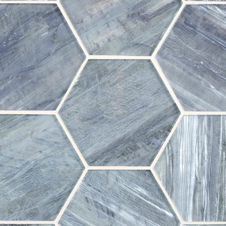 Glacier Gleam 6 in. Hexagon Glass Mosaic Glacier Gleam 6 in. Hexagon Glass Mosaic