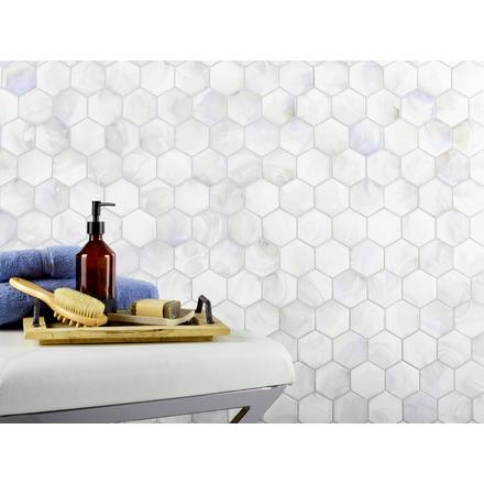 Perla Hot Glass Hexagon Glass Mosaic Perla Hot Glass Hexagon Glass Mosaic