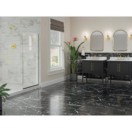 Ryker Black Leathered Marble Tile Ryker Black Leathered Marble Tile