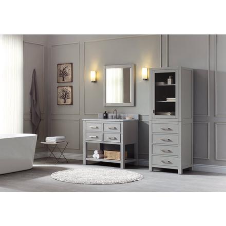 Hampton 24 in. Chilled Gray Mirror Hampton 24 in. Chilled Gray Mirror
