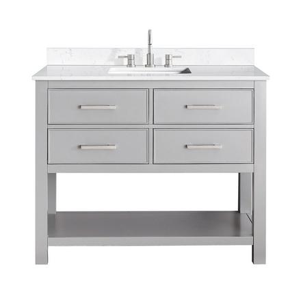 Hampton 43 in. Gray Single Vanity with Engineered Top Hampton 43 in. Gray Single Vanity with Engineered Top