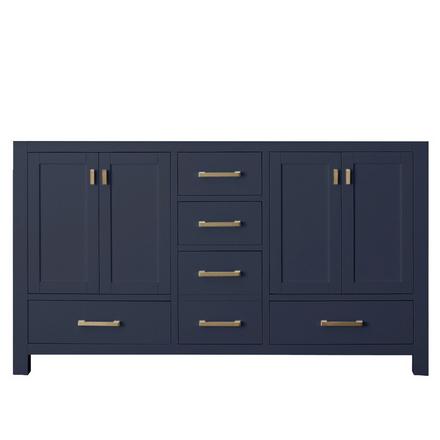 Kent 60 in. Navy Blue Double Vanity Base Kent 60 in. Navy Blue Double Vanity Base