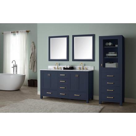 Kent 60 in. Navy Blue Double Vanity Base Kent 60 in. Navy Blue Double Vanity Base