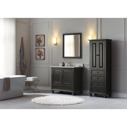 Tompkins Gray 24 in. Linen Tower Tompkins Gray 24 in. Linen Tower