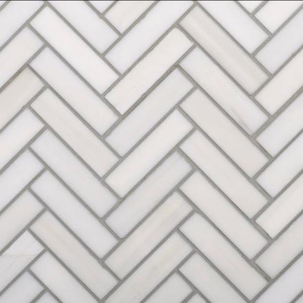 Dolomite Herringbone Honed Marble Mosaic Dolomite Herringbone Honed Marble Mosaic