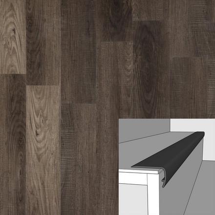 Montcastle Greige 94in. Vinyl Overlapping Stair Nose Montcastle Greige 94in. Vinyl Overlapping Stair Nose