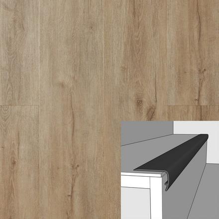 Gray Blonde 94in. Vinyl Overlapping Stair Nose Gray Blonde 94in. Vinyl Overlapping Stair Nose