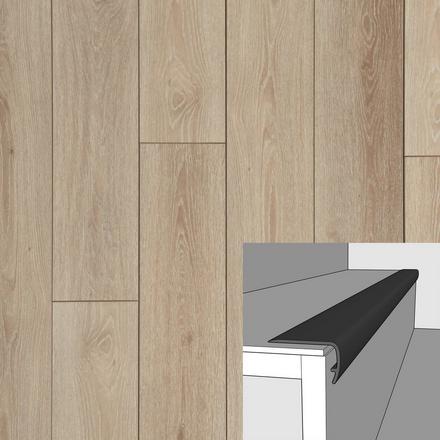 Kernvile 94in. Vinyl Overlapping Stair Nose Kernvile 94in. Vinyl Overlapping Stair Nose