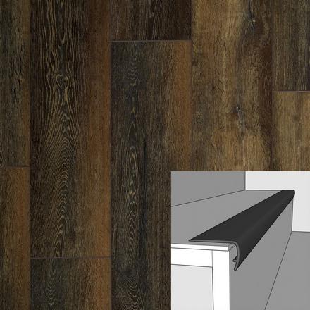 Royal Toffee Oak 94in. Vinyl Overlapping Stair Nose Royal Toffee Oak 94in. Vinyl Overlapping Stair Nose