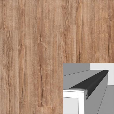 Modern Oak 94in. Vinyl Overlapping Stair Nose Modern Oak 94in. Vinyl Overlapping Stair Nose