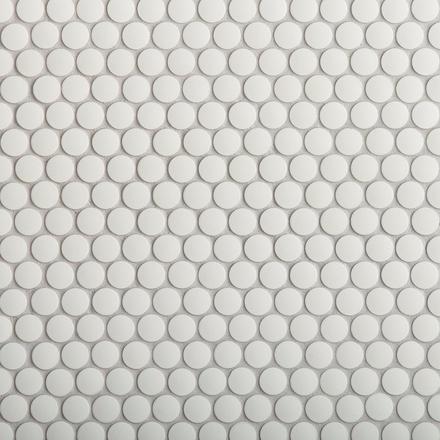Unglazed White Penny Porcelain Mosaic Unglazed White Penny Porcelain Mosaic