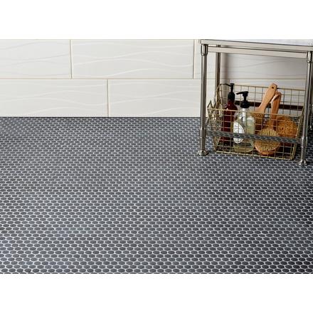 Unglazed Dark Gray Penny Porcelain Mosaic Unglazed Dark Gray Penny Porcelain Mosaic
