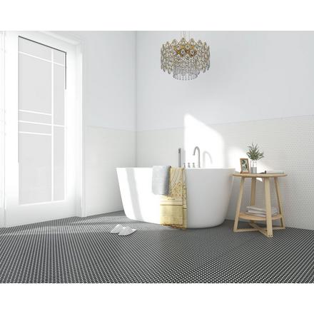 Unglazed Dark Gray Penny Porcelain Mosaic Unglazed Dark Gray Penny Porcelain Mosaic