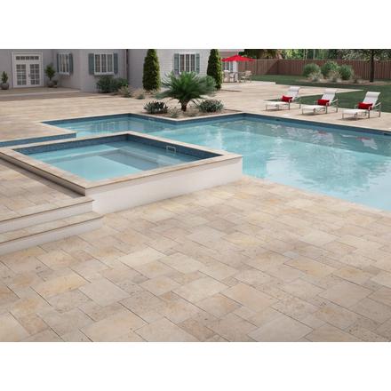 Ivory Tumbled Travertine 3cm. Paver Ivory Tumbled Travertine 3cm. Paver
