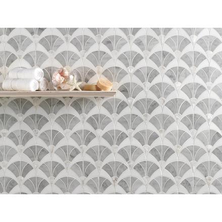 Trevi Thassos Mother of Pearl Bianco Carrara Waterjet Trevi Thassos Mother of Pearl Bianco Carrara Waterjet