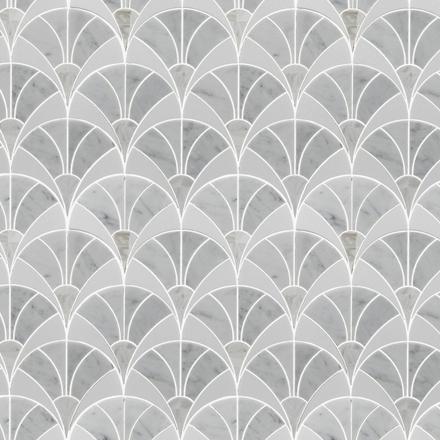 Trevi Thassos Mother of Pearl Bianco Carrara Waterjet Trevi Thassos Mother of Pearl Bianco Carrara Waterjet