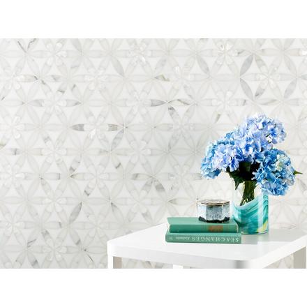 Marielle Thassos Mother of Pearl Waterjet Mosaic Marielle Thassos Mother of Pearl Waterjet Mosaic