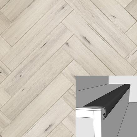 Valley Mist 94in. Vinyl Overlapping Stair Nose Valley Mist 94in. Vinyl Overlapping Stair Nose