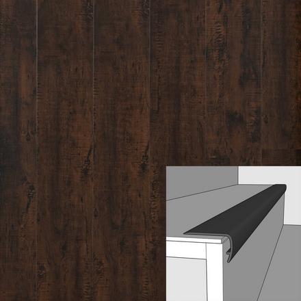 Cocoa Oak 94in. Vinyl Overlapping Stair Nose Cocoa Oak 94in. Vinyl Overlapping Stair Nose