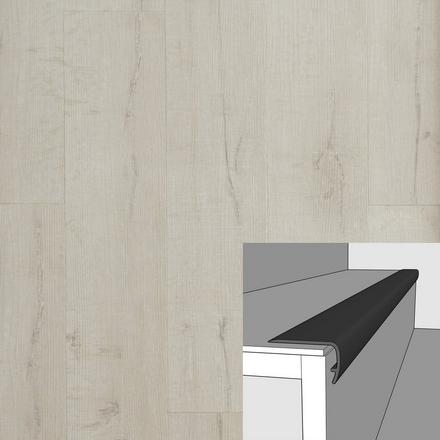 Glacier 94in. Vinyl Overlapping Stair Nose Glacier 94in. Vinyl Overlapping Stair Nose